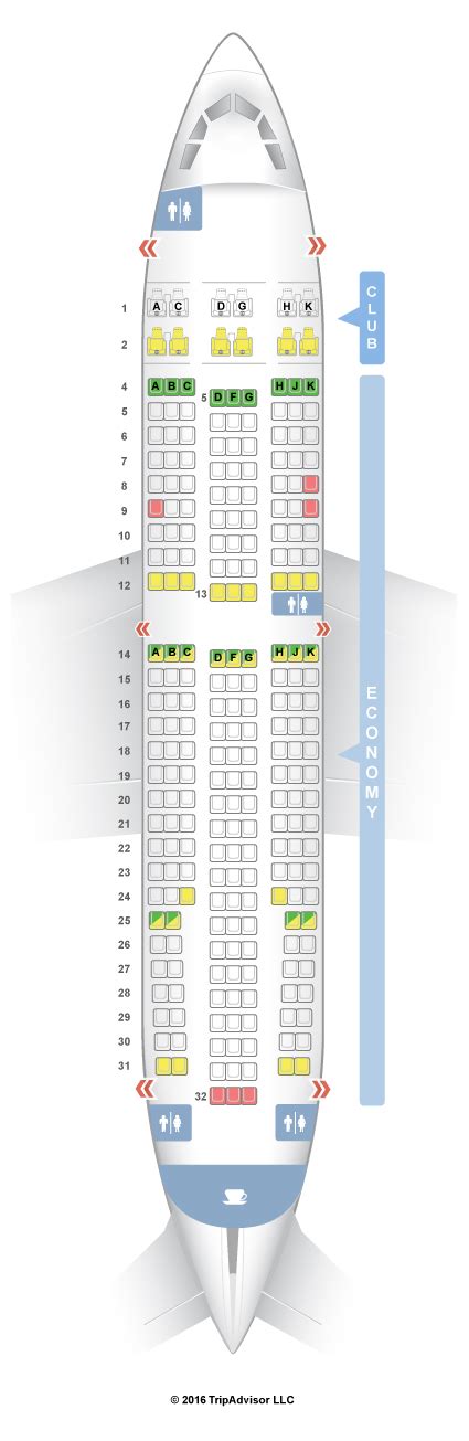 Seatguru Seat Map Air Transat Airbus A310 300 313 New Business