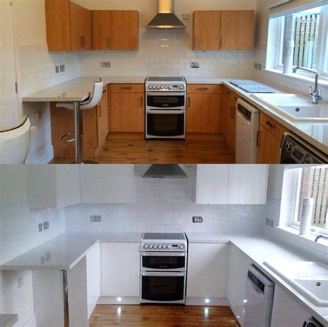 A Before And After Shot Of A Kitchen Door Replacement We Completed For