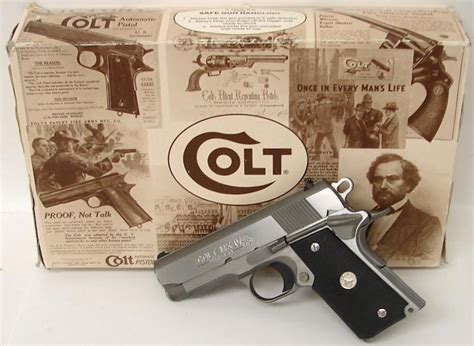 Colt Officers 45 Acp Caliber Pistol Stainless Steel Model In