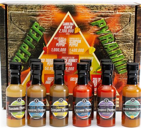 Buy Hot Sauce T Set Pepper Challenge 10 Sauces From 10 Hot