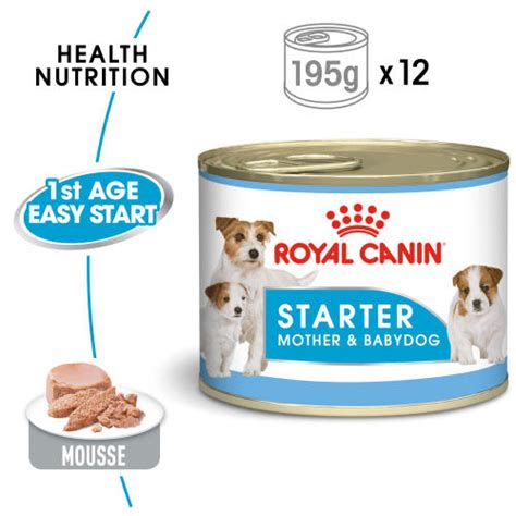 Royal canin is available dry or wet in bags, pouches and cans. Royal Canin Starter Mousse Wet Adult and Puppy Dog Food ...