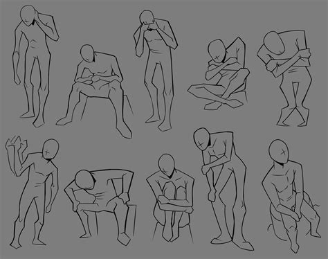 Sad Poses For Drawing