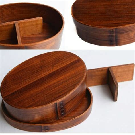 Details About Wooden Lunch Box Japanese Sushi Food Container Box Picnic