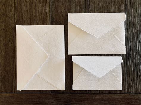 Sample Cotton Envelopes Handmade Deckled Edge Torn Edge Paper Etsy
