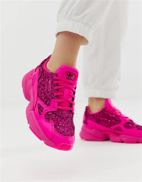 Adidas Originals Premium Pink Glitter Falcon Sneakers Lyst Ph