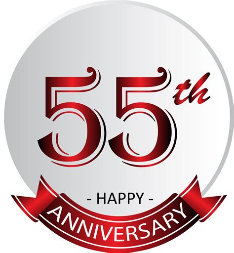55th Anniversary Celebration Label 13994261 Png