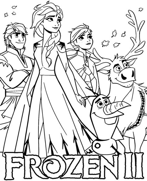 Darmowe kolorowanki i malowanki do drukowania dla dzieci. Frozen II kolorowanka dla dzieci - E-kolorowanki.eu