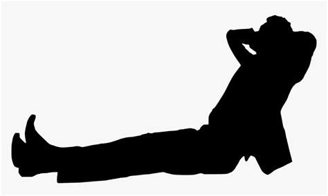 Silhouette Relaxing Dreaming Thinking Laying Silhouette Lying Down Png Transparent Png