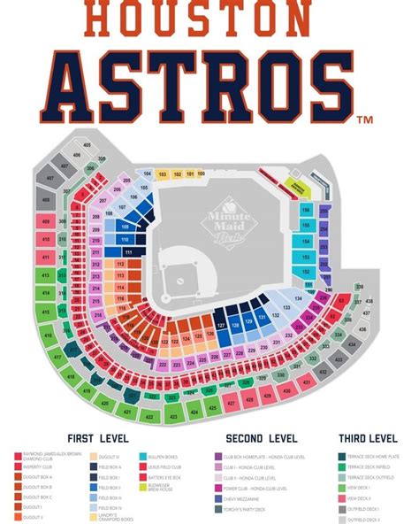 Houston Astros Minute Maid Park Seating Chart