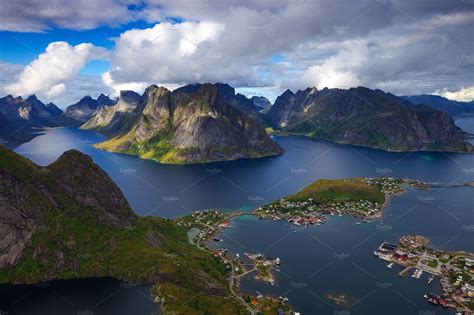 The Fishing Village Of Reine In Lofoten Norway High Quality Nature