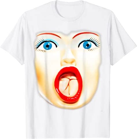 Blow Up Doll Face Mouth Funny T Shirt Uk Clothing