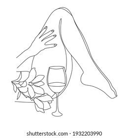 Erotic Legs Vector Line Drawing Sex 库存矢量图免版税1932203990 Shutterstock