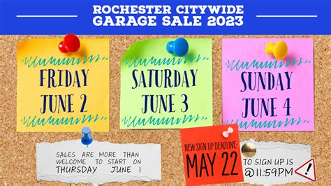 Rochester city-wide garage sale sign-up deadline extended - ABC 6 News