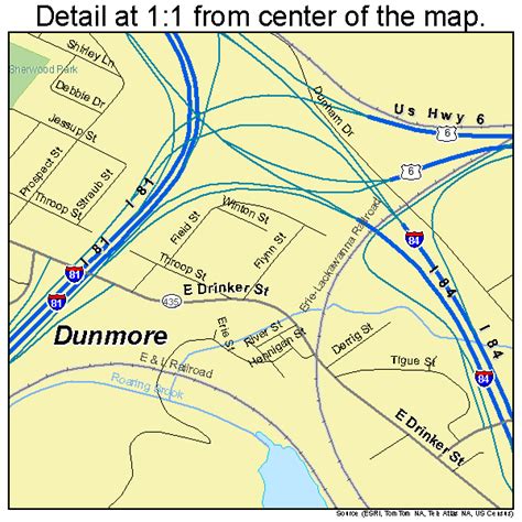 Dunmore Pennsylvania Street Map 4220352
