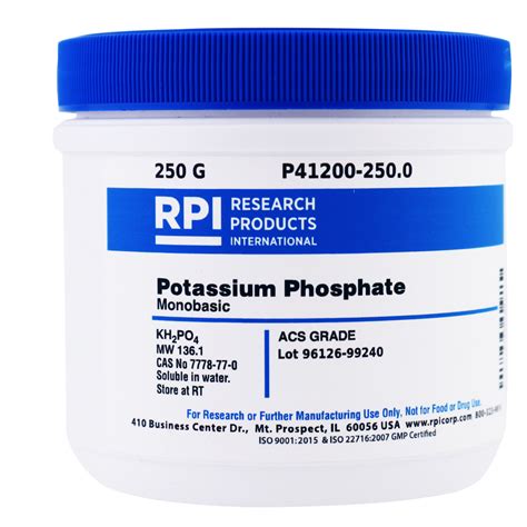 P41200 2500 Potassium Phosphate Monobasic Acs Grade 250 Grams