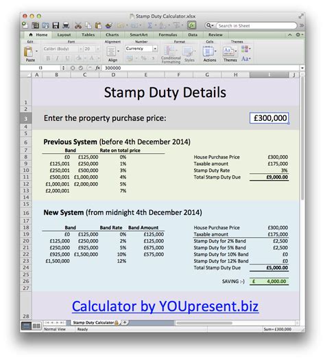 The rate of stamp duty you'll pay depends on where in the uk you're buying a property. Free Stamp Duty Calculator in Excel | YOUpresent