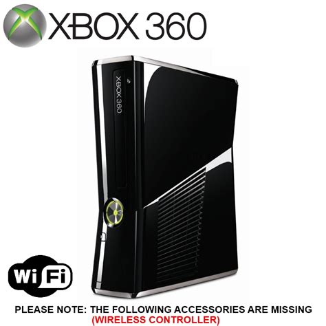 Xbox 360 4gb Console Matt With Built In Wifi Black Missing Accessories