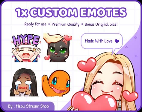 Custom Premium Twitch Emotes Twitch Emoji Para Streamer Etsy México
