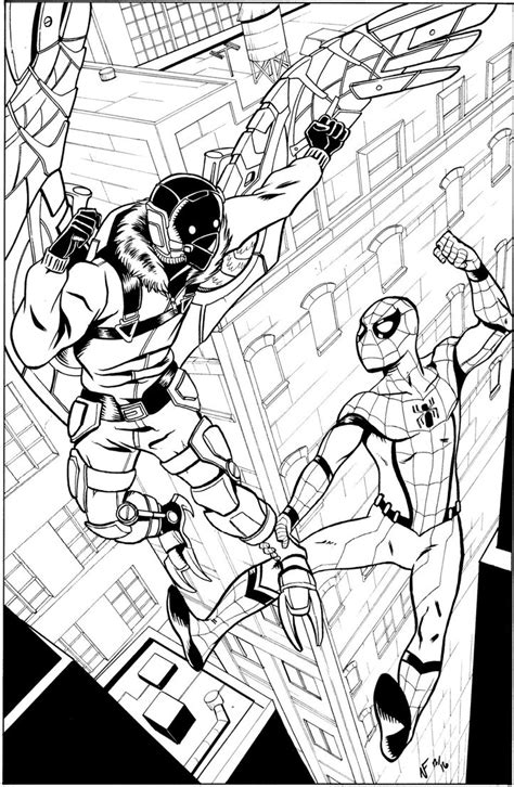 Spiderman up side down coloring pages the spiderman homecoming. Spiderman Homecoming Coloring Pages inks by CrimeRoyale ...