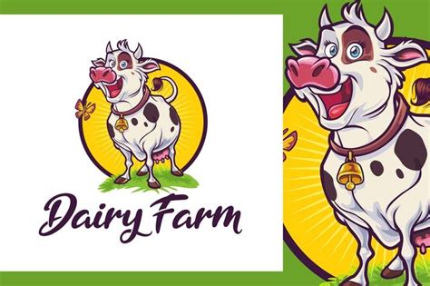 Happy Cow Character Dairy Farm And Livestock Logo By Suhandi On Envato