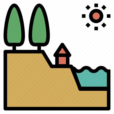 Elevation Identity Land Lanscape Rural Space Terrain Icon