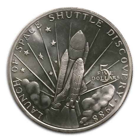 Marshall Islands 5 1988 BU Space Shuttle Golden Eagle Coins