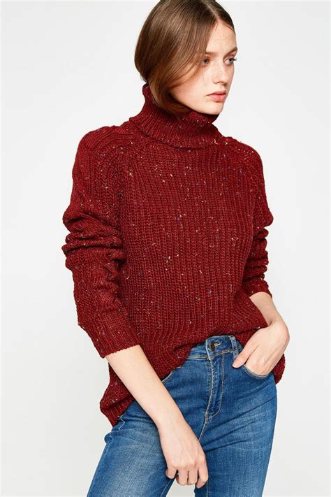 Koton Women Burgundy Sweater 8kak96191gt On Alibaba Group