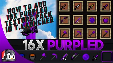 How To Add Purpled Texture Pack In Minecraft Tlauncher Youtube