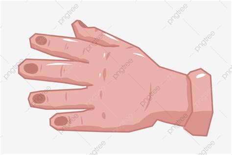 Left Hand Back Gesture Illustration Three Dimensional Glossy Hand One