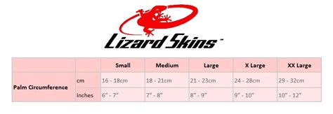 Lizard Skins Size Guide