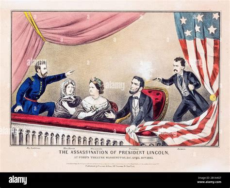 President Abraham Lincoln Assassination April 14th 1865 At Fords