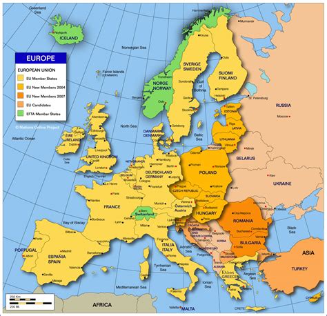 Information and thrill: Europe Maps