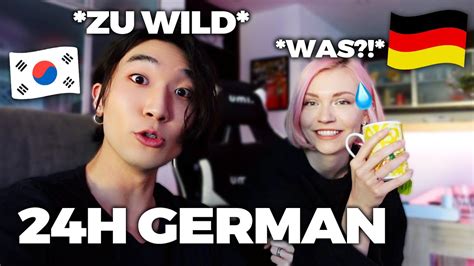 speaking only german for 24 hours korean german couple youtube