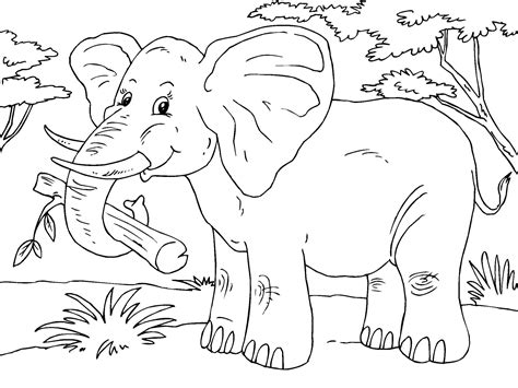 Dibujo Para Colorear Elefante Dibujos Para Imprimir Gratis Img