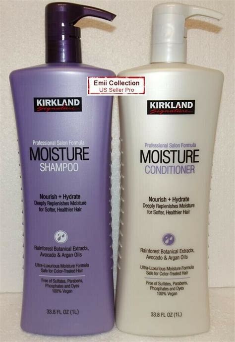 Kirkland Signature Salon Formula Moisture Shampoo And Conditioner 338oz