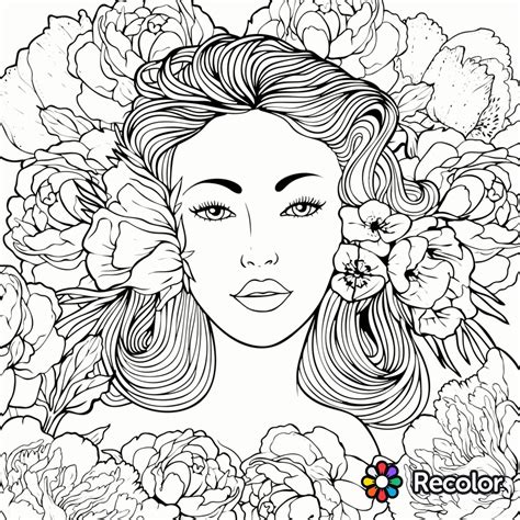 Beautiful Woman Coloring Pages At Getdrawings Free Download