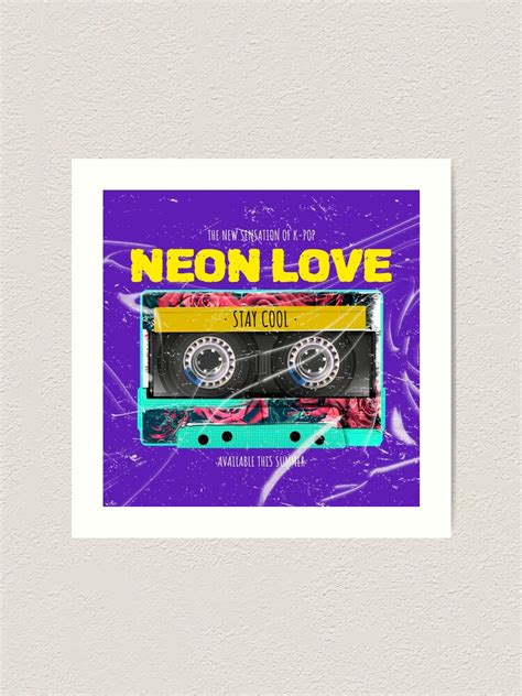 Retro Vibe Neon Love Stay Cool K Pop Summer Vintage Cassette Tape