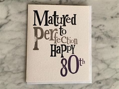 Matured To Perfection 80th Birthday Card The Saffron Souk