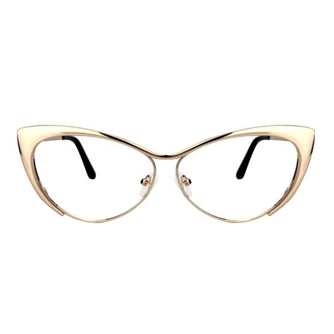 zeelool women s oversized stylish metal browline cat eye glasses ellen vfm0176 women s eyewear