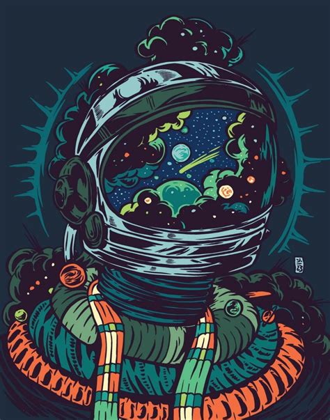 Astronauta Multicolores Astronaut Art Space Art Illustration Art