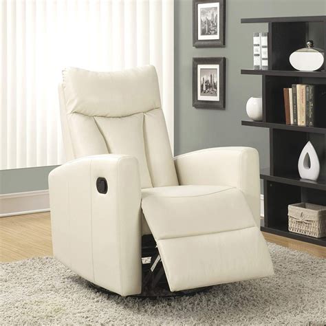 Monarch Specialties White Recliner Chair 30 L X 30 W X 41 H