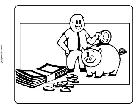 Bank Coloring Pages For Kids