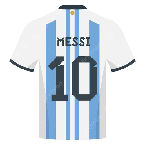 Lionel Messi Argentina Jersey With Number 10 Back View Lionel Messi