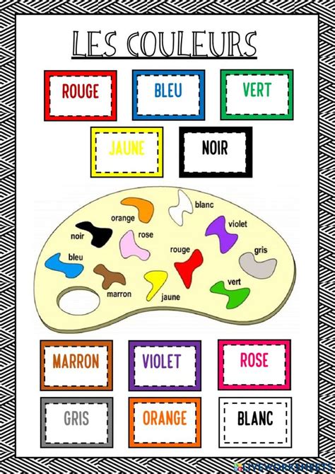 Les Couleurs Interactive Activity For Debutant You Can Do The