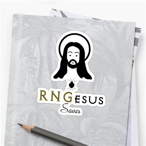 Rngesus Sticker By Sinycdesign Redbubble