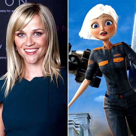 Reese Witherspoon Monsters Vs Aliens Stars As Cartoon Characters