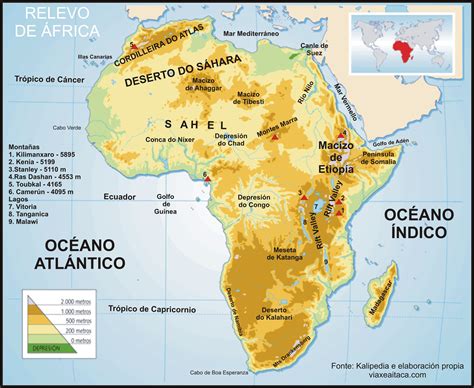 Mapa Del Continente Africano