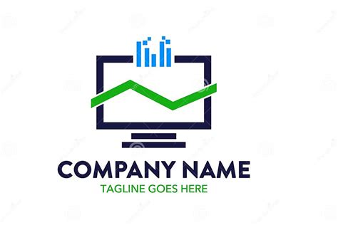 Unique And Original Computer And Networking Logo Template Stock Vector