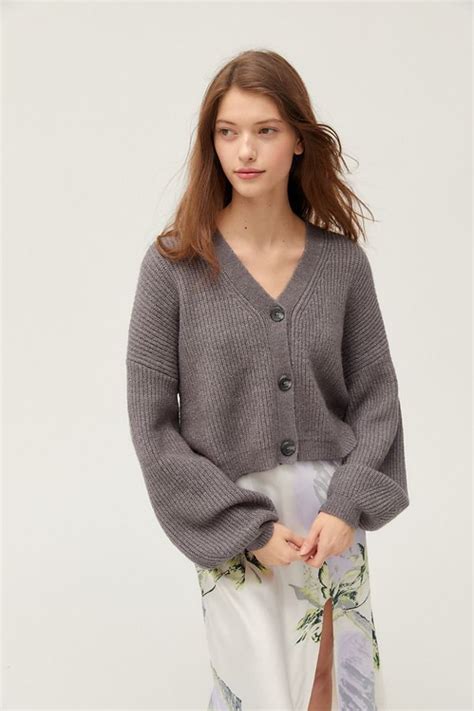 Truly Madly Deeply Piper Slouchy Balloon Sleeve Cardigan Urban