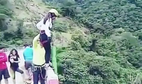 Horrifying Video Shows A Woman Bungee Jumping And Smashing Into The